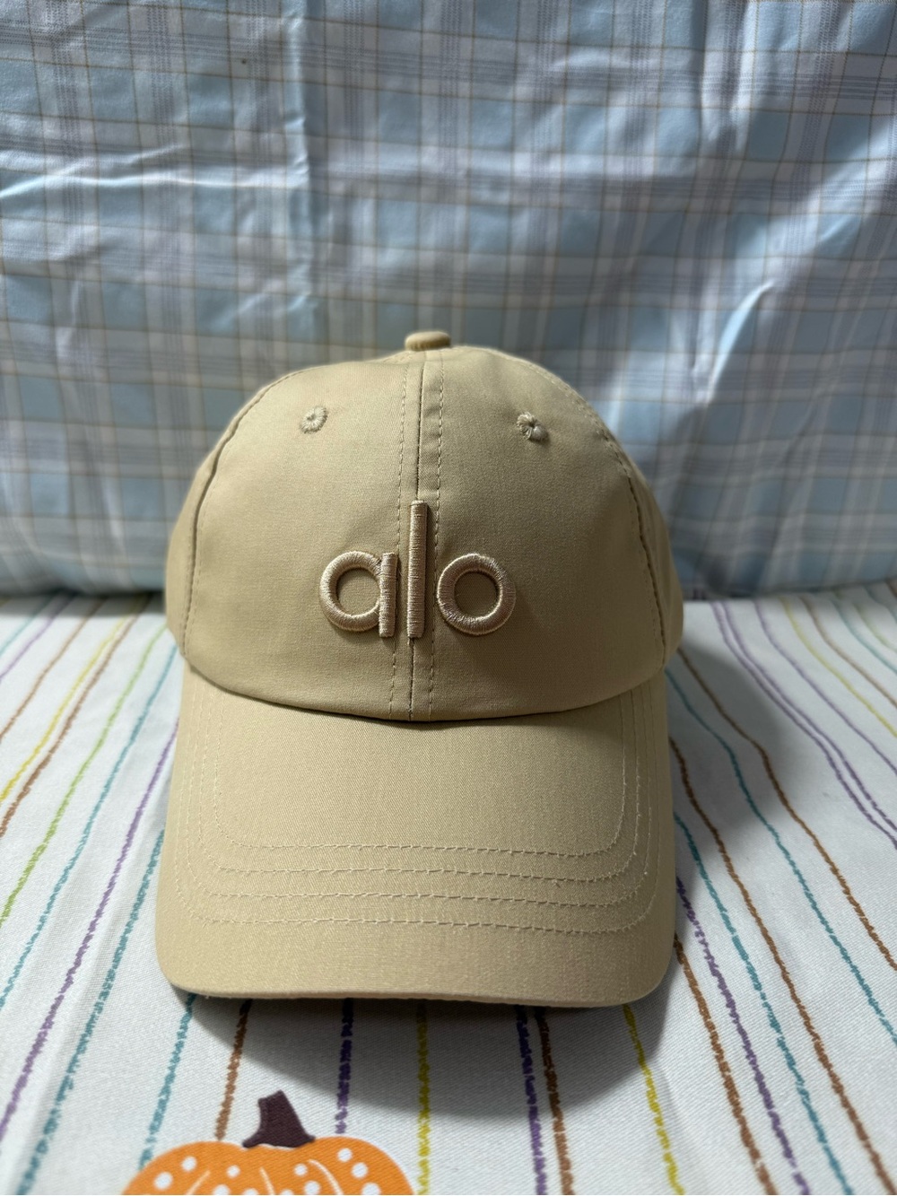 ALO Yoga Beige/Nude Baseball Cap with Raised Logo
